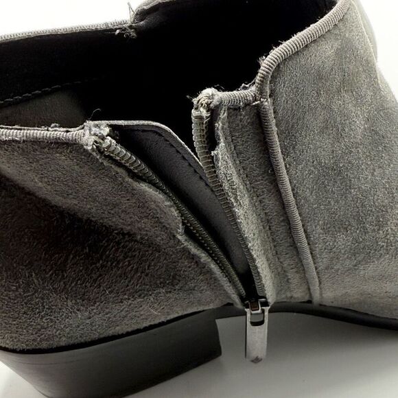 Sam Edelman Petty Gray Suede Side Zip Booties - Women’s US 8.5M / EU 38.5 - Picture 9 of 16